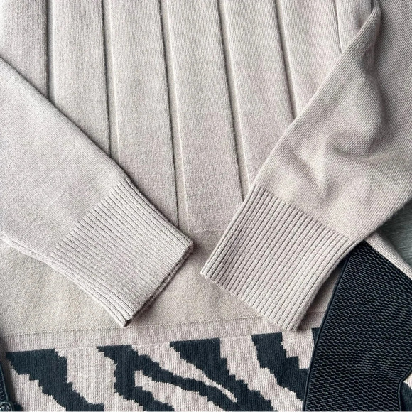 Alison Sheri Animal Print  Sweater Dress Removable Belt - Picture 9 of 16